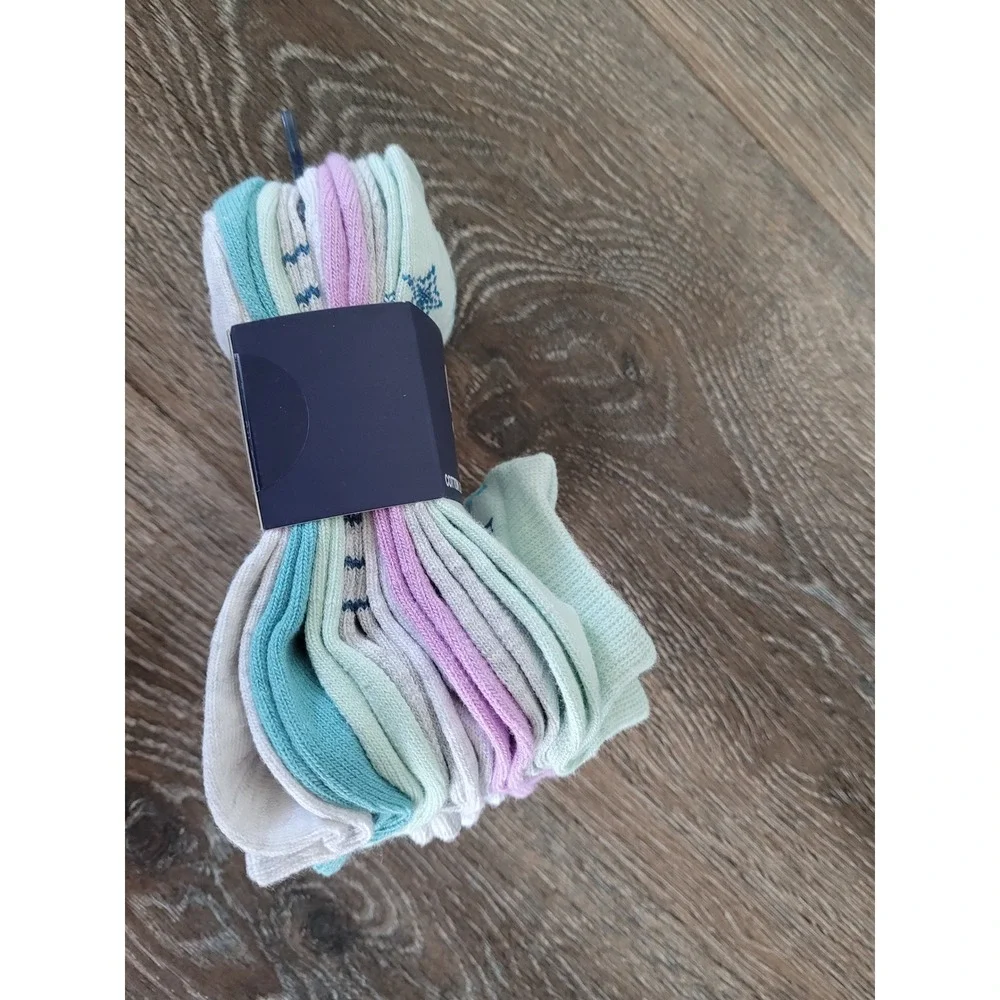 GAP‎ Kids Girls Cotton Low Cut Socks 8 Pairs Shoe Size 7-10 Stars #HH